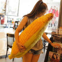 Load image into Gallery viewer, 1pc 30-100cm 2 Patterns Real life fruit pillow Banana Corn pillows Plush stuffed vegetable cushion Soft fabric Child's Xmas gift